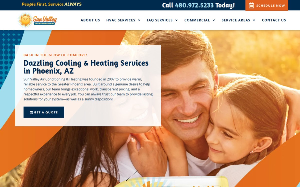 Sun Valley Air Conditioning & Plumbing homepage